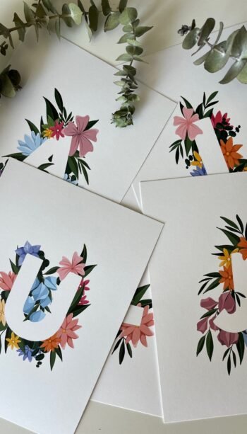 Letras botánicas para colorear